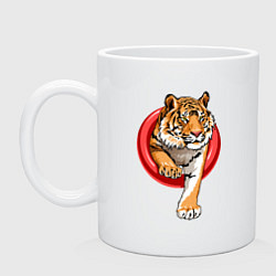 Кружка керамическая Wilking Tiger, цвет: белый