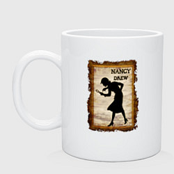 Кружка керамическая Нэнси Дрю Nancy Drew, цвет: белый