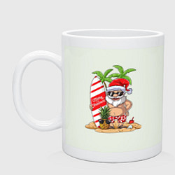 Кружка керамическая Santa on Vibe, цвет: фосфор