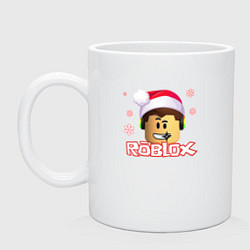 Кружка керамическая ROBLOX НОВЫЙ ГОД 2022, цвет: белый