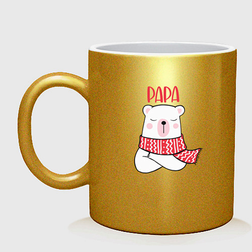 Кружка Family Papa Bear / Золотой – фото 1