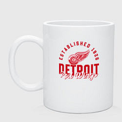 Кружка керамическая Detroit Red Wings Детройт Ред Вингз, цвет: белый