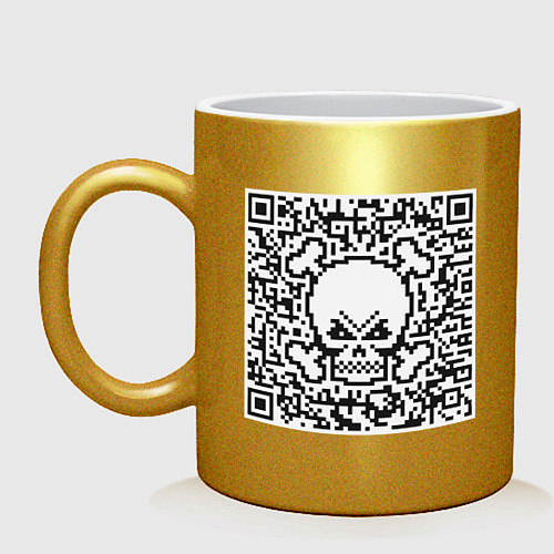 Кружка QR Skull / Золотой – фото 1