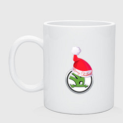 Кружка керамическая Skoda Merry Christmas, цвет: белый