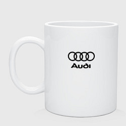 Кружка керамическая Audi, цвет: белый