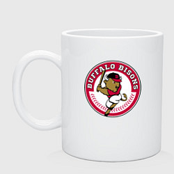 Кружка керамическая Buffalo Bisons - baseball team, цвет: белый