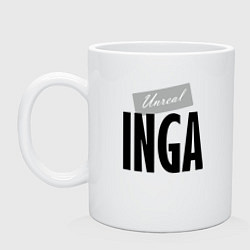 Кружка керамическая Unreal Inga, цвет: белый