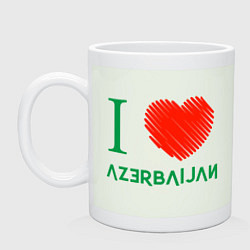 Кружка керамическая Love Azerbaijan, цвет: фосфор