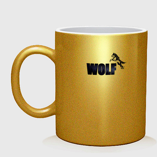 Кружка Wolf brand / Золотой – фото 1