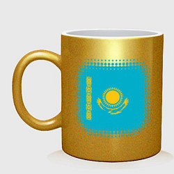 Кружка керамическая Мой Казахстан, цвет: золотой