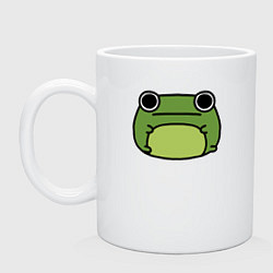 Кружка керамическая Frog Lucky, цвет: белый
