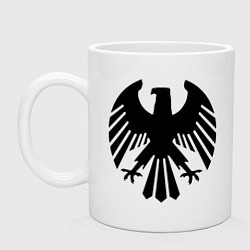 Кружка керамическая Немецкий гербовый орёл, цвет: белый