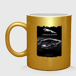 Кружка керамическая Jaguar concept, цвет: золотой