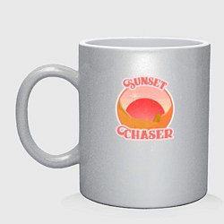 Кружка керамическая Sunset Chaser, цвет: серебряный