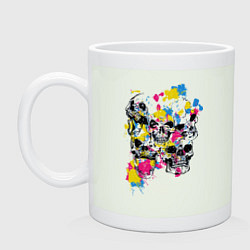 Кружка керамическая Color & Skulls, цвет: фосфор