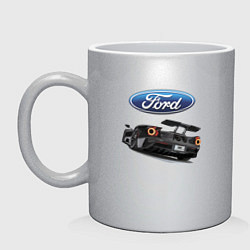 Кружка керамическая Ford Performance Motorsport, цвет: серебряный