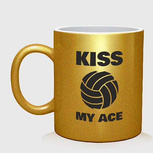 Кружка Volleyball - Kiss My Ace / Золотой – фото 1