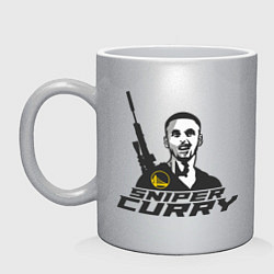 Кружка керамическая Sniper Curry, цвет: серебряный