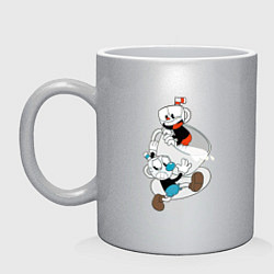 Кружка керамическая Чашки Cuphead, цвет: серебряный