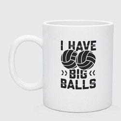 Кружка керамическая Big Balls, цвет: белый