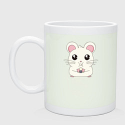 Кружка керамическая Мышонок с суши, цвет: фосфор