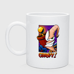 Кружка керамическая Jim Groovy!, цвет: белый