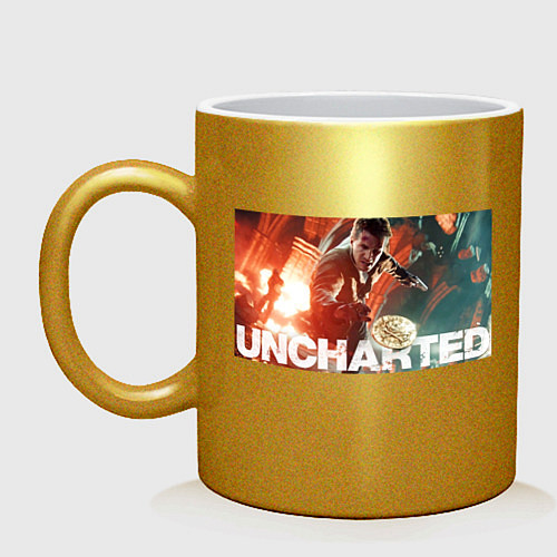 Кружка Uncharted 4: A Thiefs End / Золотой – фото 1
