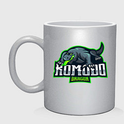 Кружка керамическая Komodo, цвет: серебряный