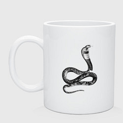 Кружка керамическая Кобра Cobra, цвет: белый