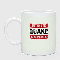 Кружка керамическая Quake: таблички Ultimate и Best Player, цвет: фосфор