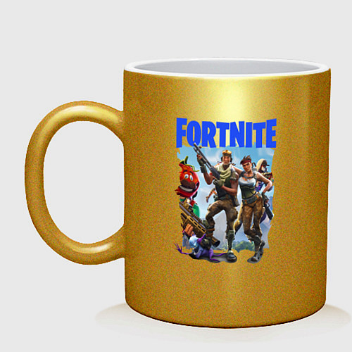 Кружка FORTNITE ПЕРСОНАЖИ ИГРЫ / Золотой – фото 1