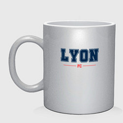 Кружка керамическая Lyon FC Classic, цвет: серебряный