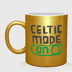 Кружка керамическая Celtic Mode On, цвет: золотой