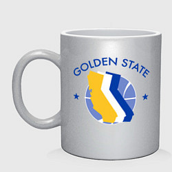 Кружка керамическая Golden State Game, цвет: серебряный