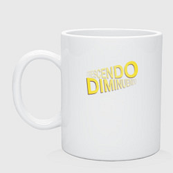 Кружка керамическая Crecsendo diminuendo, цвет: белый