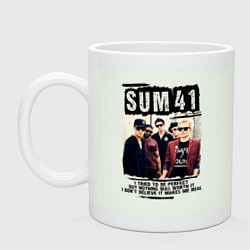 Кружка керамическая SUM 41 PIECES, цвет: фосфор