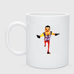 Кружка керамическая Hello Neighbor Привет сосед, цвет: белый
