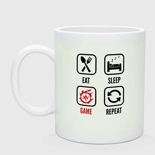 Кружка Eat - Sleep - Final Fantasy - Repeat / Фосфор – фото 1