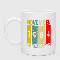 Кружка керамическая 1984 - Ноябрь, цвет: белый