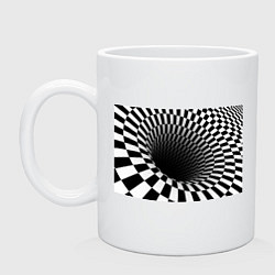 Кружка керамическая Портал - оптическая иллюзия, цвет: белый