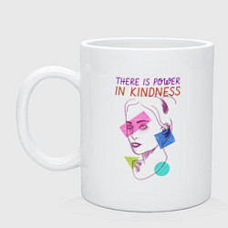 Кружка керамическая There is power in kindness, цвет: белый