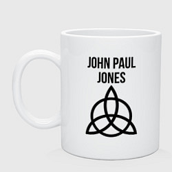 Кружка керамическая John Paul Jones - Led Zeppelin - legend, цвет: белый