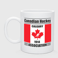 Кружка керамическая Федерация хоккея Канады, цвет: белый