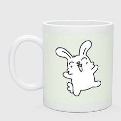 Кружка керамическая Happy Bunny, цвет: фосфор