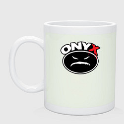 Кружка керамическая Onyx - black logo, цвет: фосфор