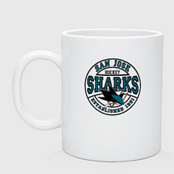 Кружка керамическая San Jose Sharks, цвет: белый