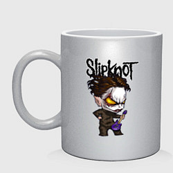 Кружка керамическая Slipknot - art, цвет: серебряный