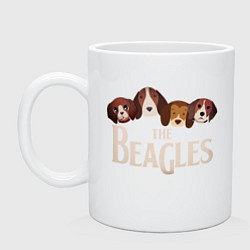 Кружка керамическая The Beagles, цвет: белый