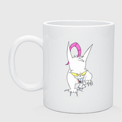 Кружка керамическая Evil the cat - Червяк джим, цвет: белый