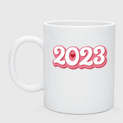 Кружка керамическая Love 2023, цвет: белый